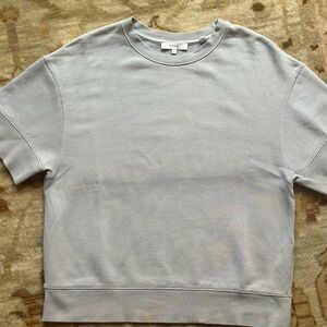 Vince Light Gray Short Sleeve Sweatshirt with matching Drawstring Pant